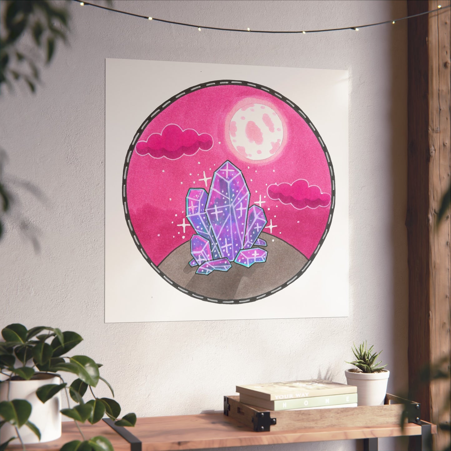 Psychedelic Crystal Art Poster
