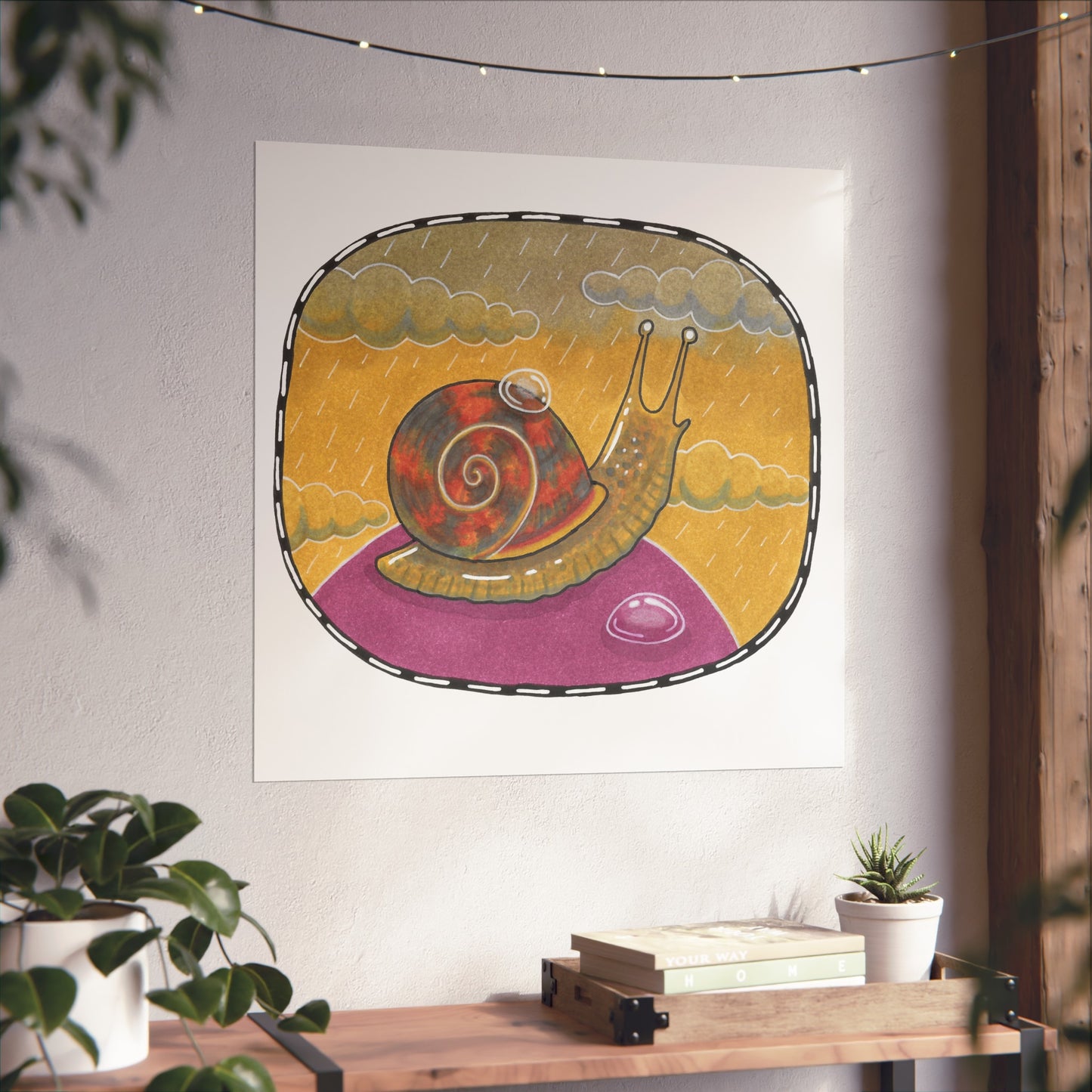 Slow Norman the Snail Art Poster