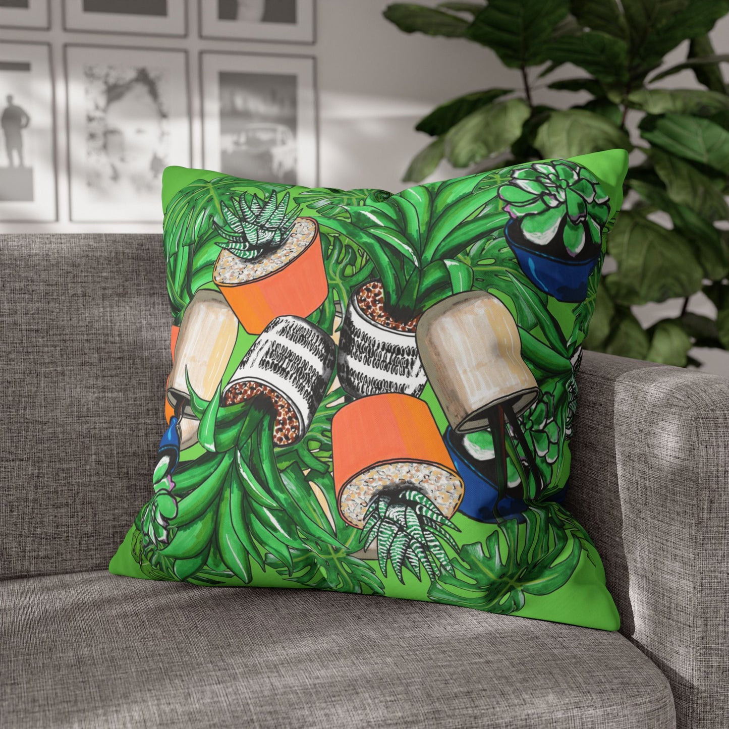 Botanical Succulent Pillowcase