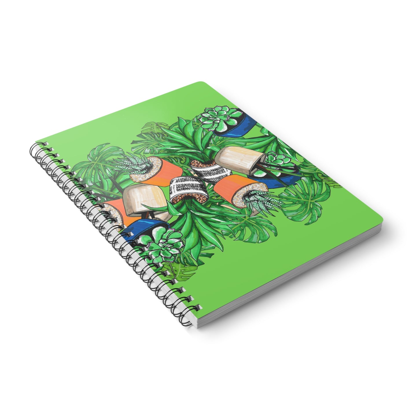 Botanical Succulents A5 Spiral Notebook