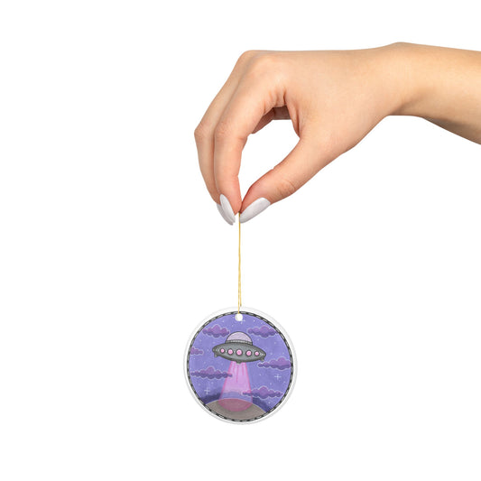 UFO Dreams Ceramic Ornament