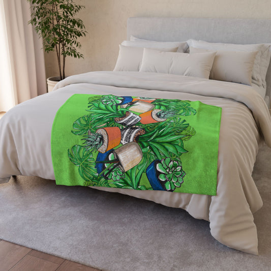 Botanical Succulent Blanket