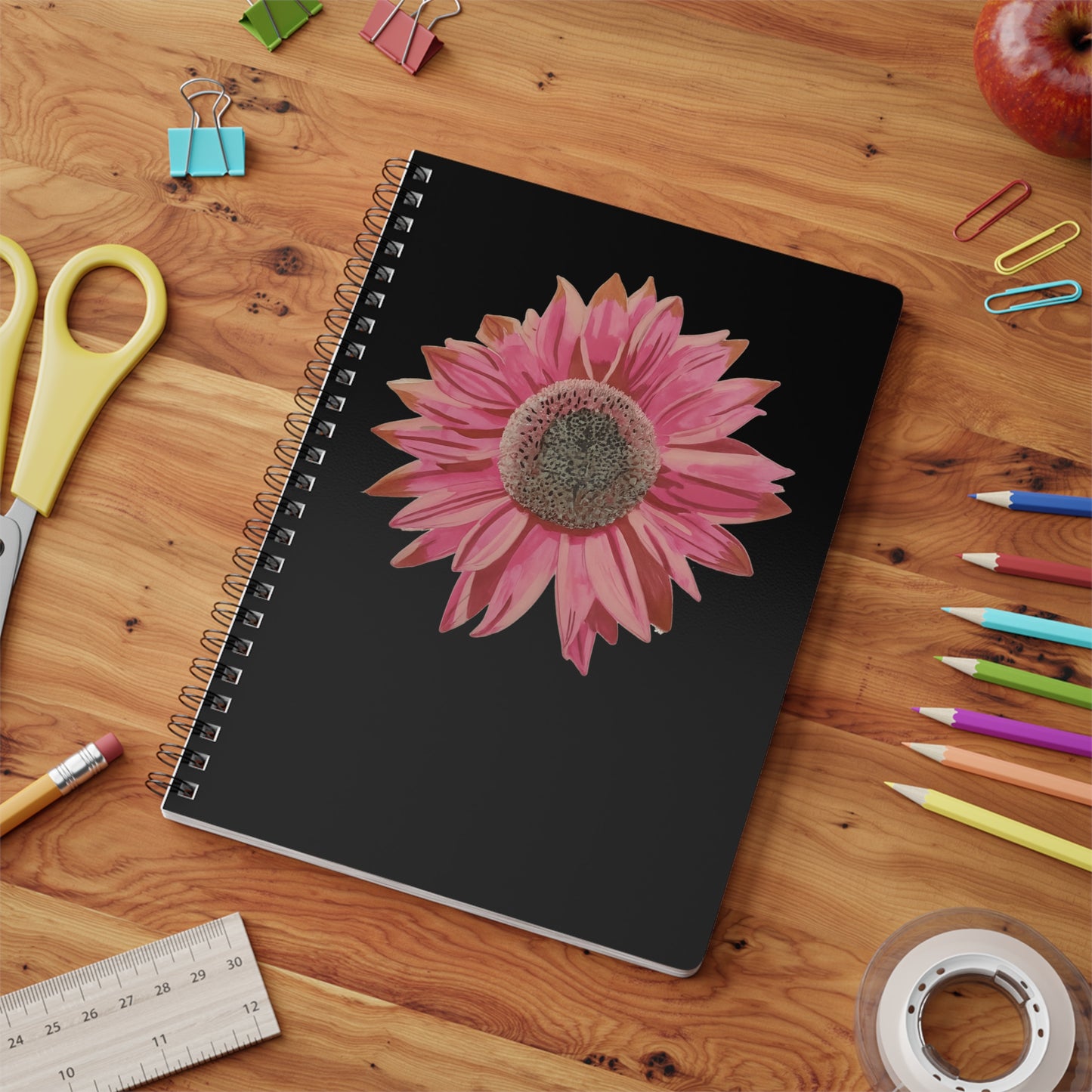 Pink Sunflower A5 Notebook
