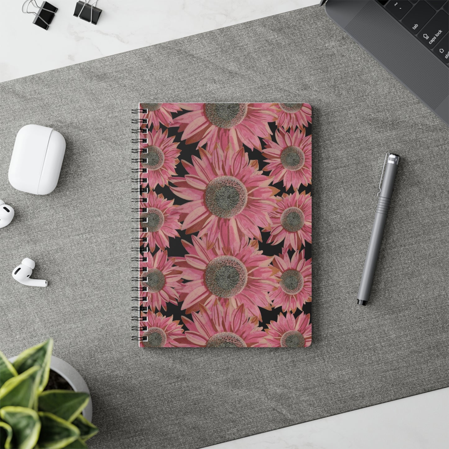 Pink Sunflowers A5  Notebook