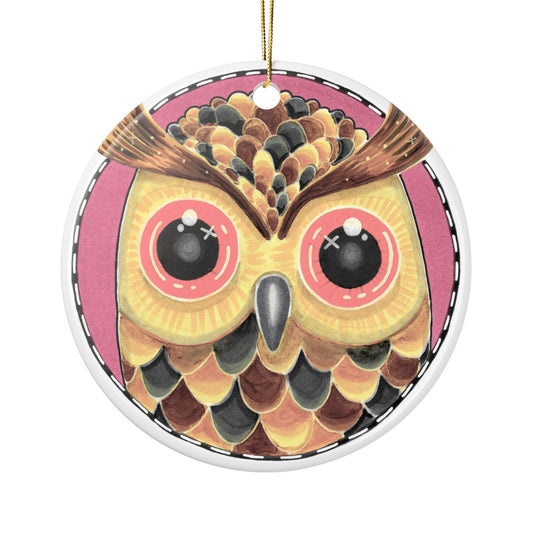 Sir Douglas Hootington the Owl Ceramic Ornament