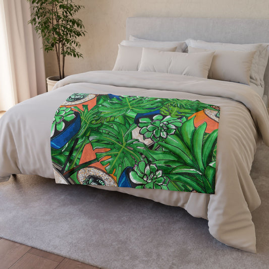 Tropical Succulent Blanket