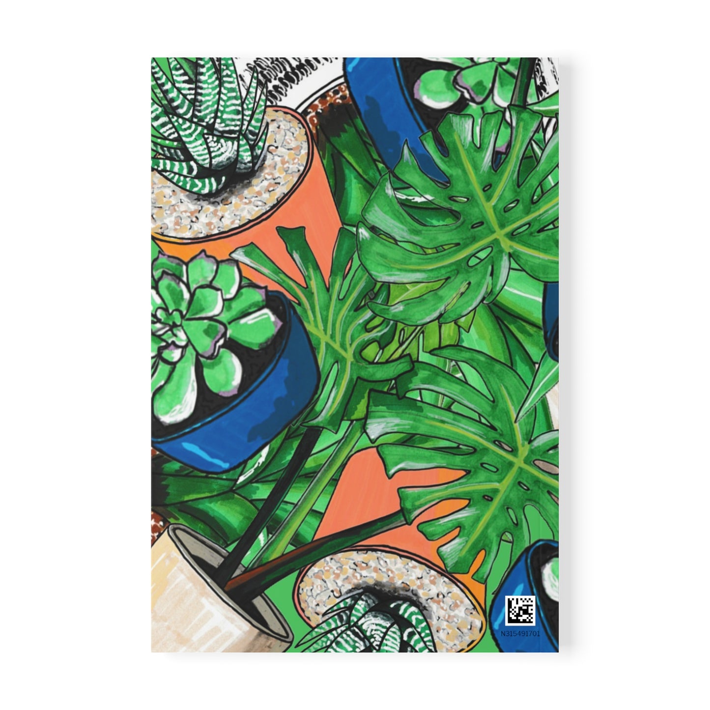 Tropical Succulents A5 Softcover Notebook