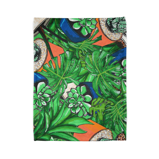 Tropical Succulent Blanket