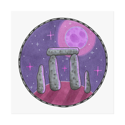 Stonehenge Moonlight Art Poster