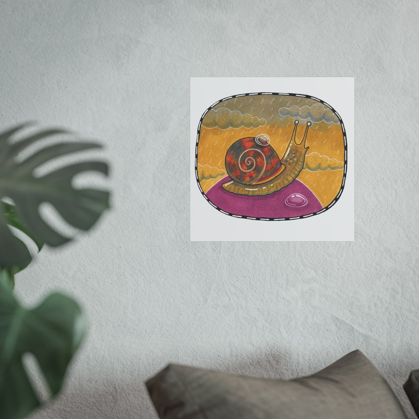 Slow Norman the Snail Art Poster