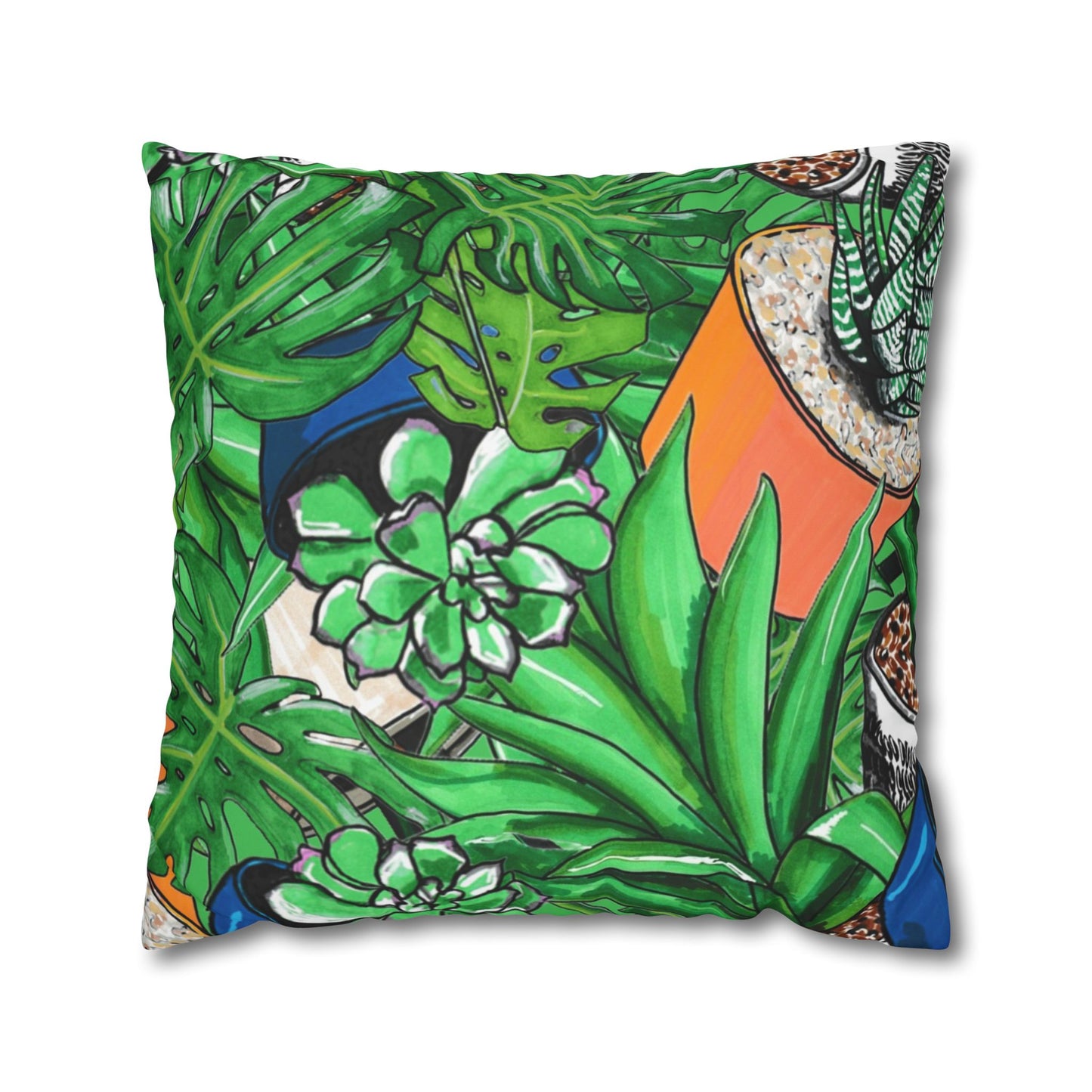 Tropical Succulent Pillowcase