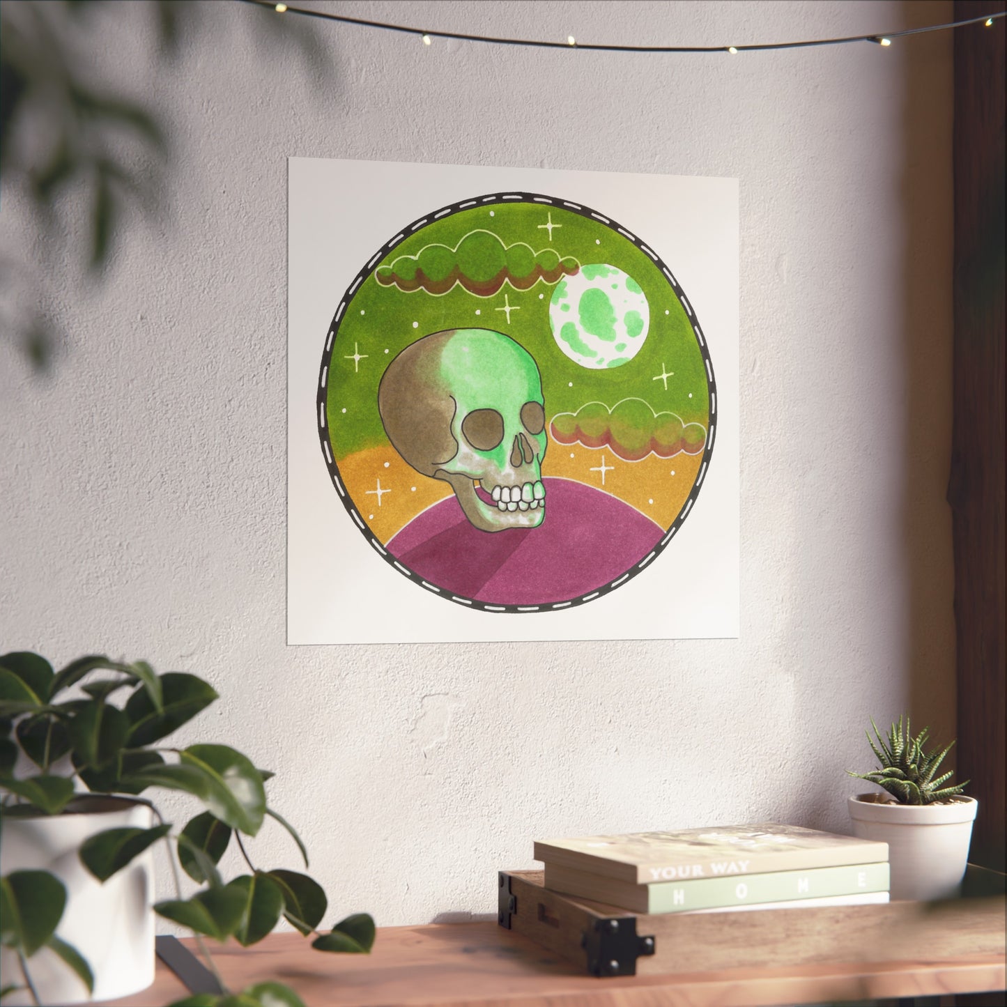 Psychedelic Skull Poster