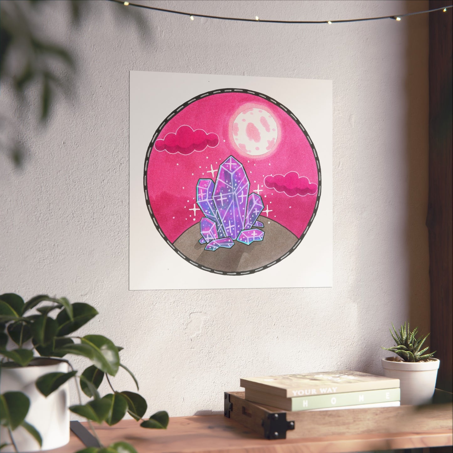 Psychedelic Crystal Art Poster