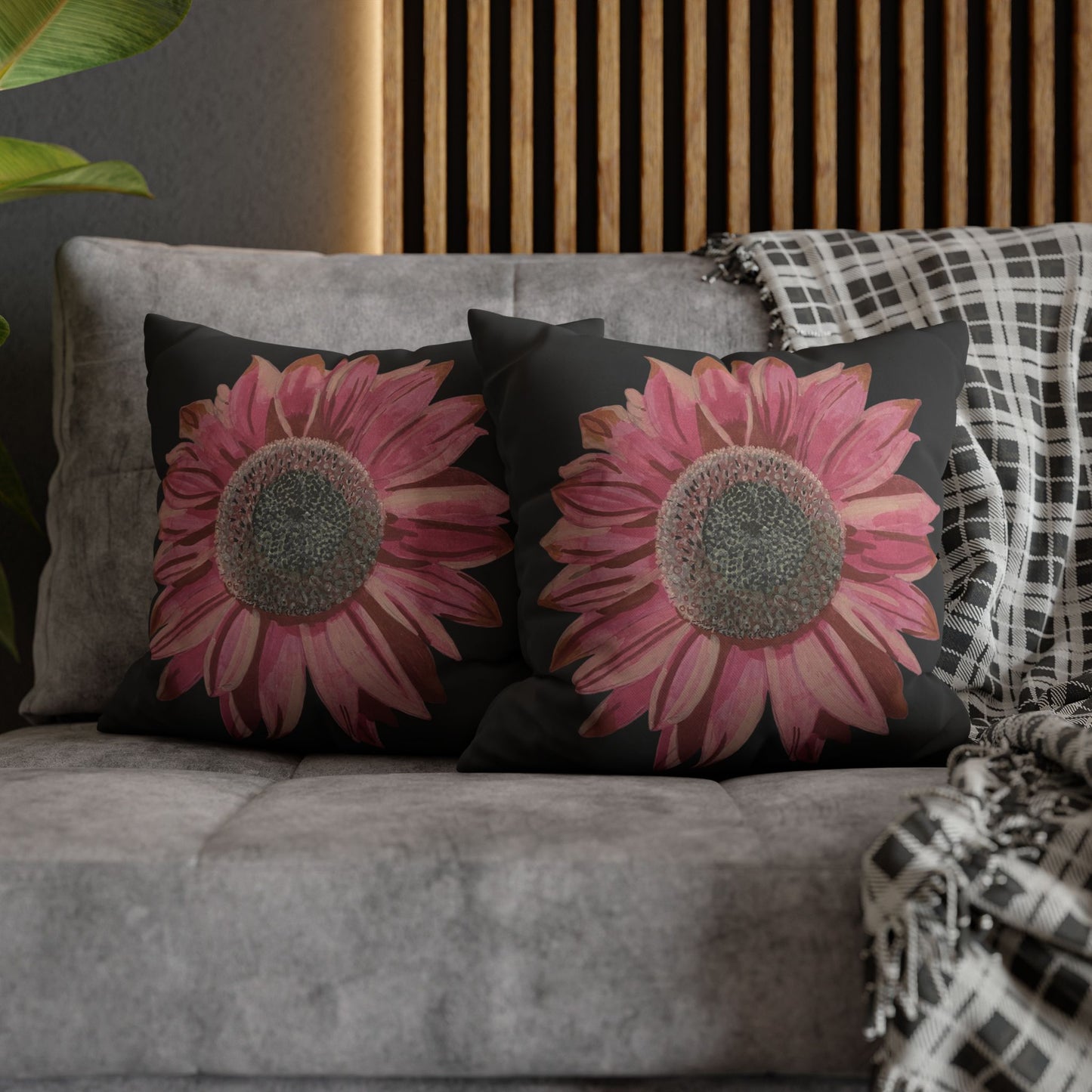 Pink Sunflower Pillowcase