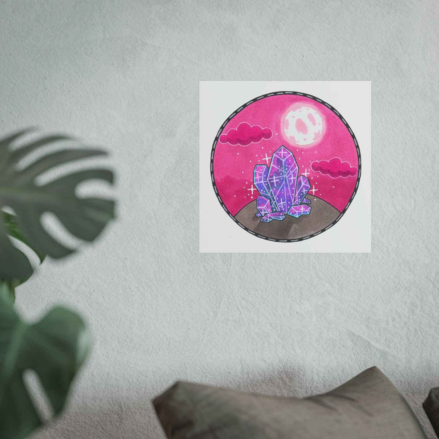 Psychedelic Crystal Art Poster