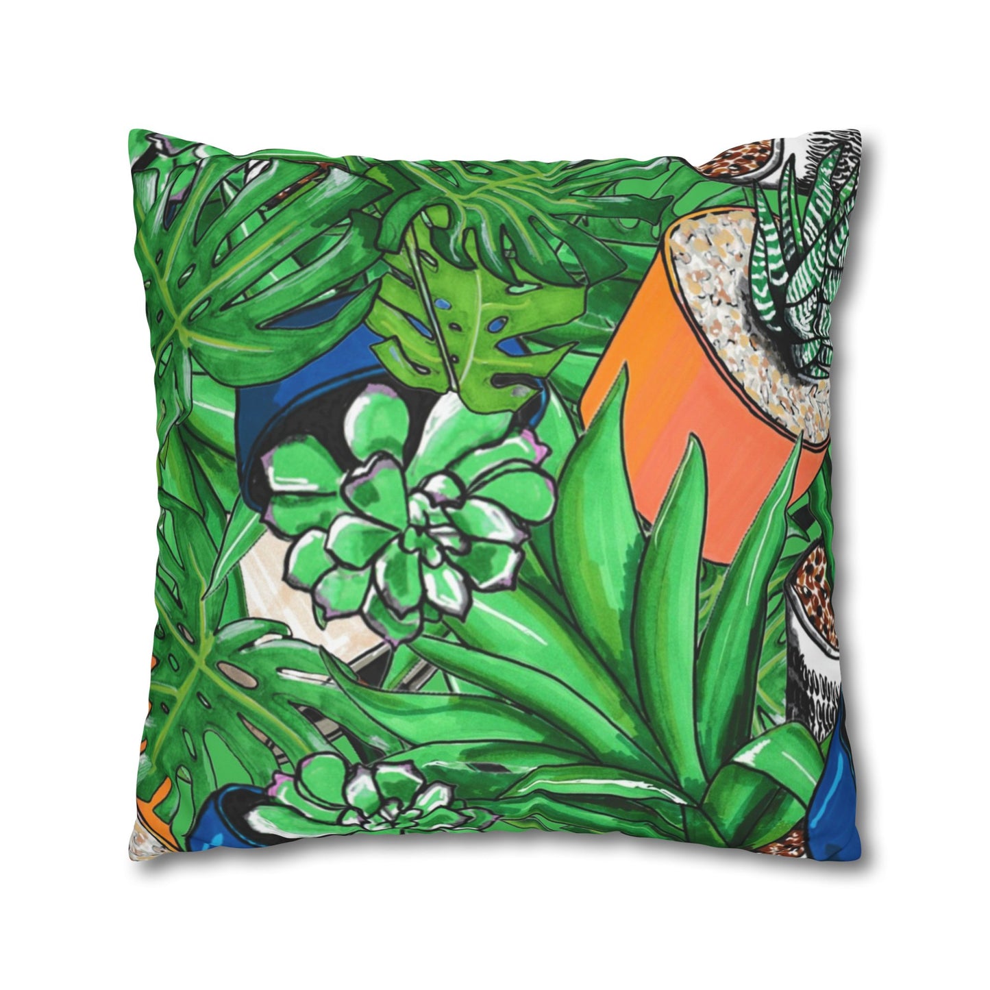 Tropical Succulent Pillowcase
