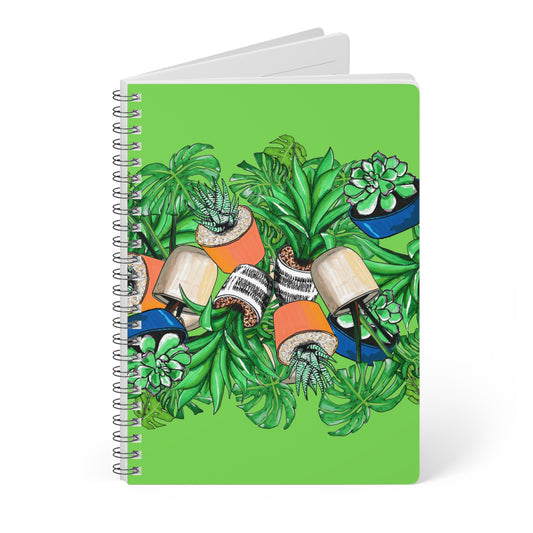 Botanical Succulents A5 Spiral Notebook