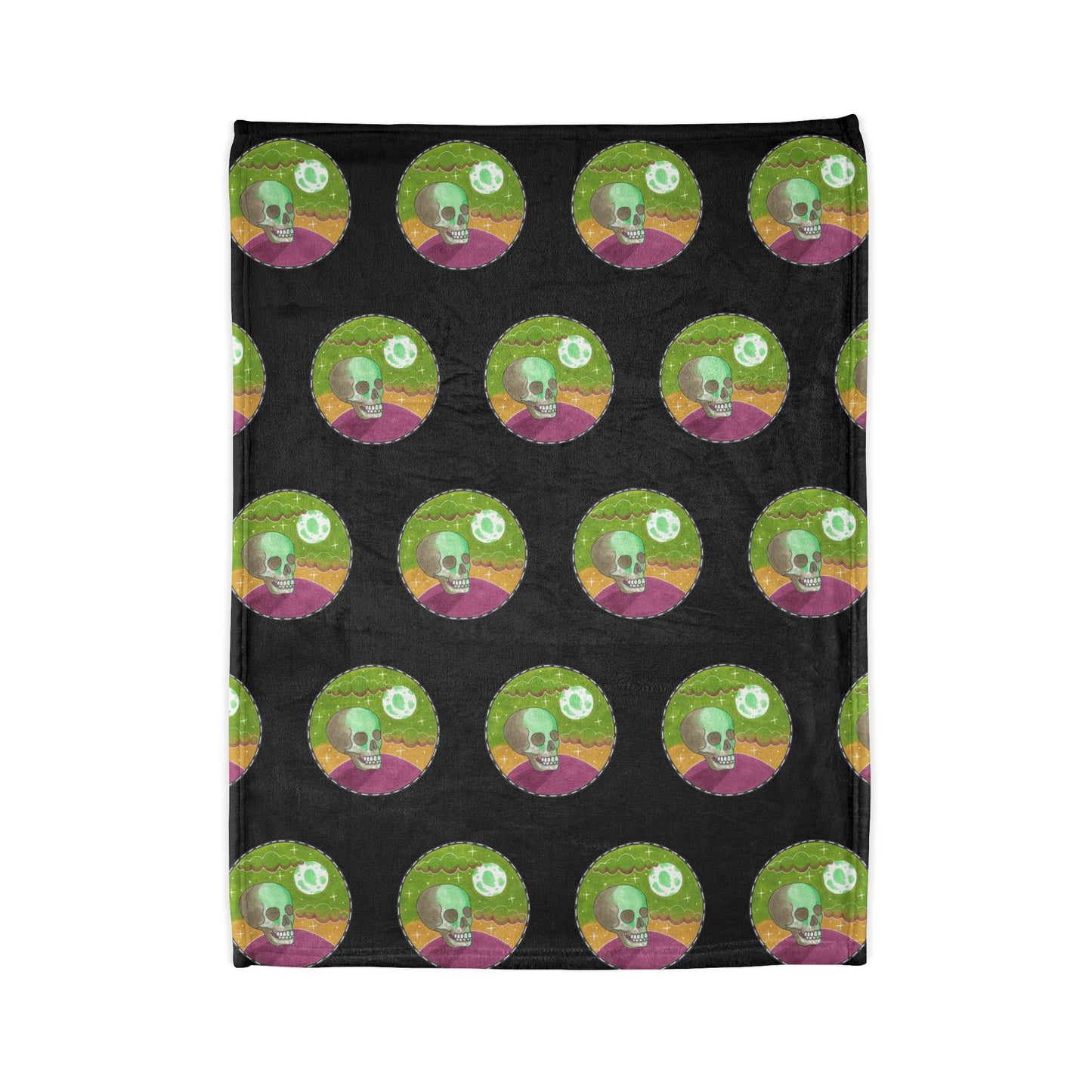 Psychedelic Skull Pattern Blanket