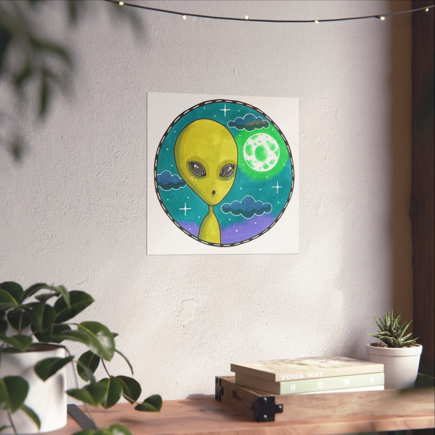 Alfred the Alien Art Poster