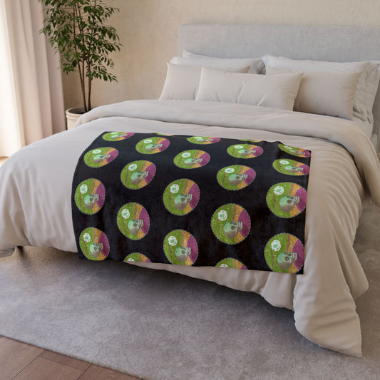 Psychedelic Skull Pattern Blanket