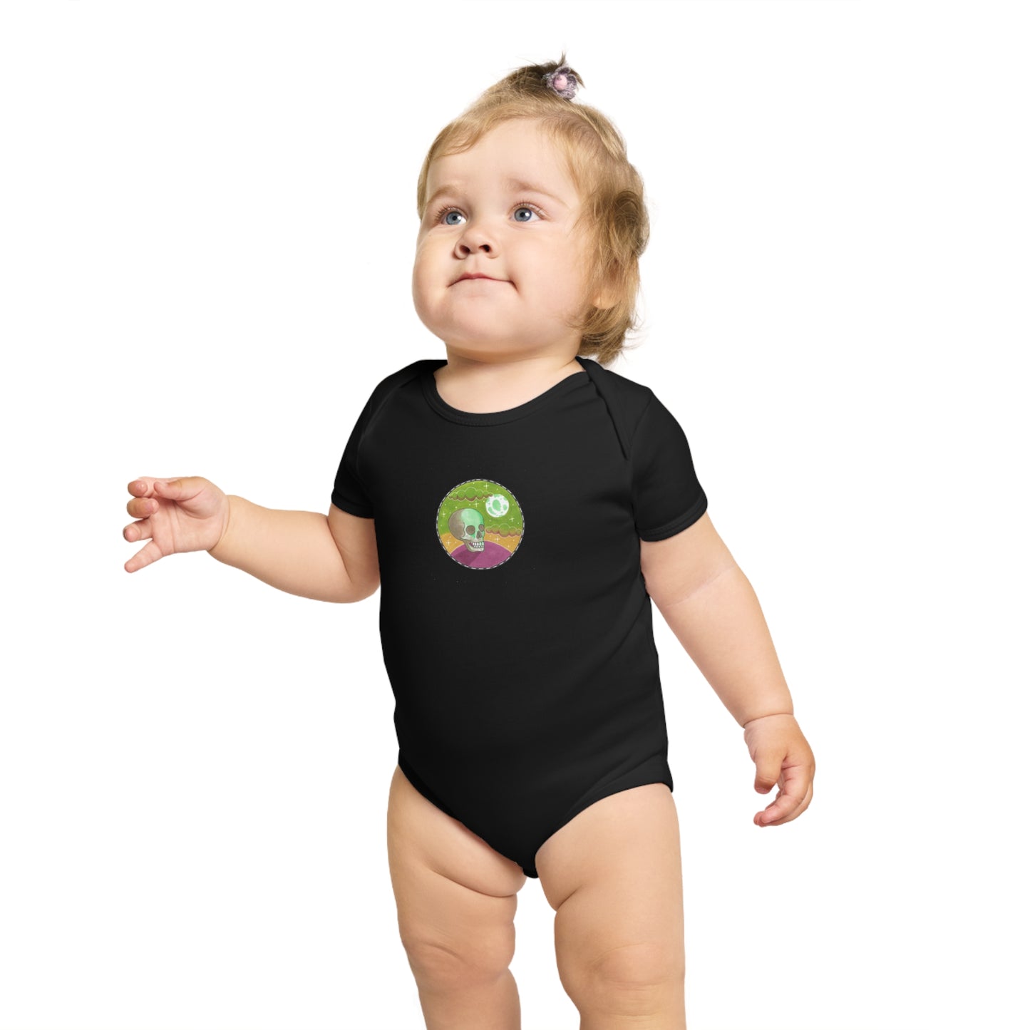 Psychedelic Skull Baby Bodysuit