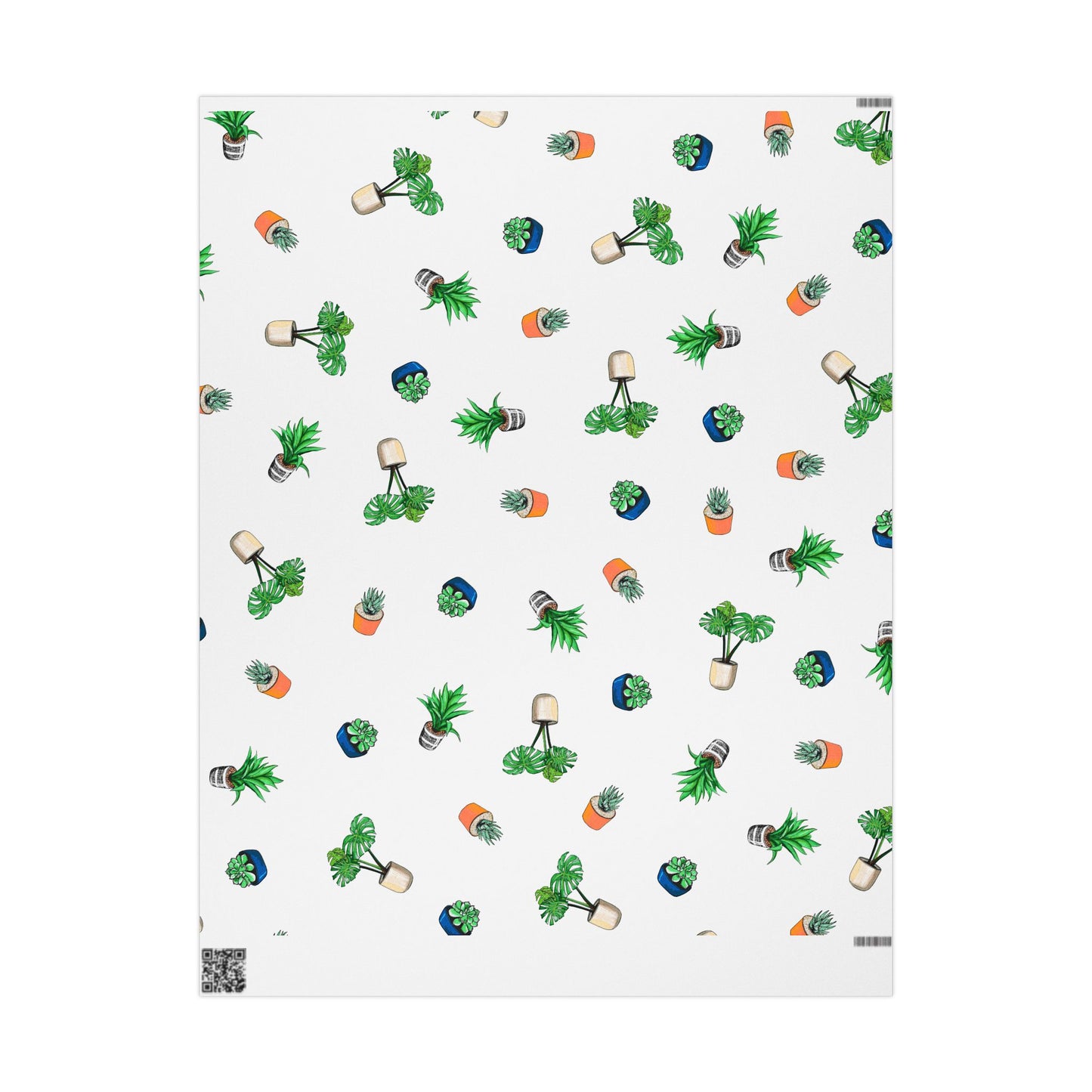 Plant Lovers Pattern Wrapping Paper – Potted Succulents Gift Wrap