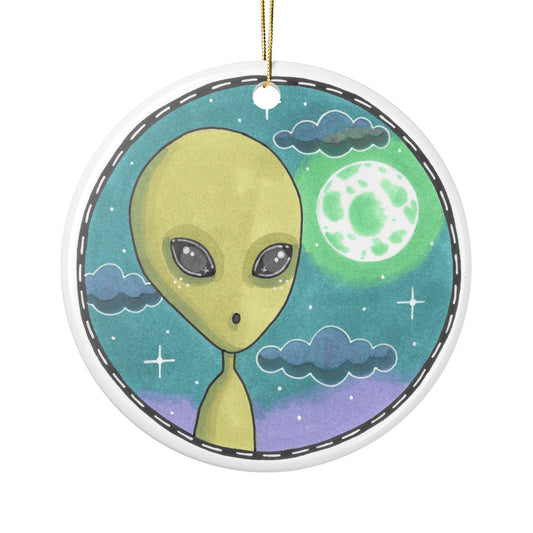 Alfred the Alien Ceramic Ornament