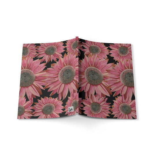 A5 Pink Sunflowers A5 Softcover Notebook