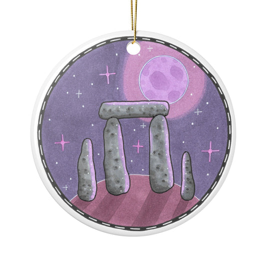 Stone Circle Ceramic Ornament