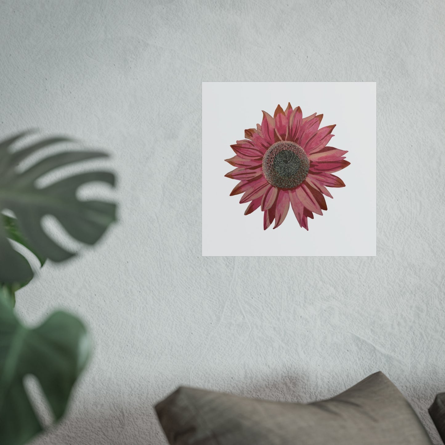 Pink Sunflower Fine Art Poster