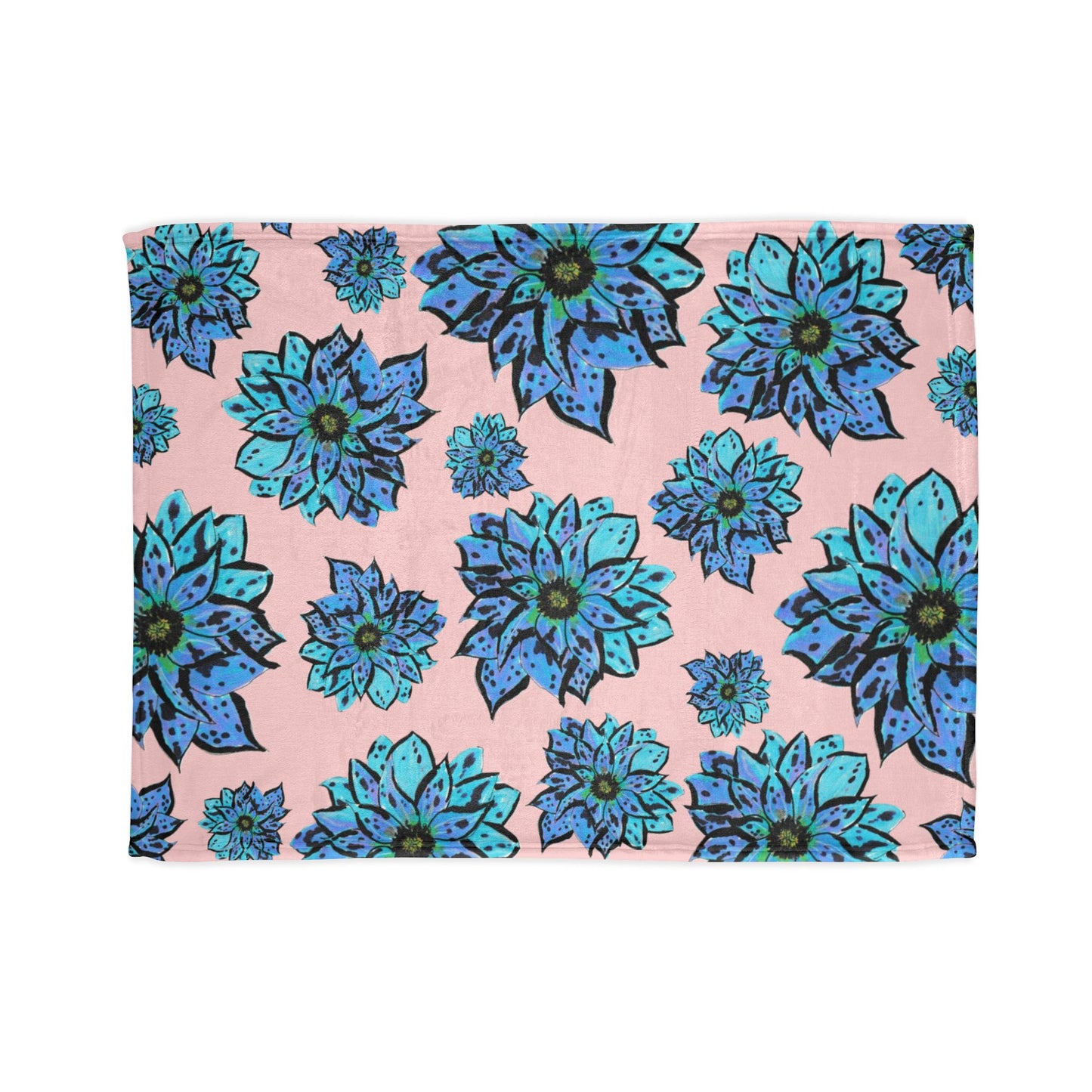 Blue Dahlia Blanket