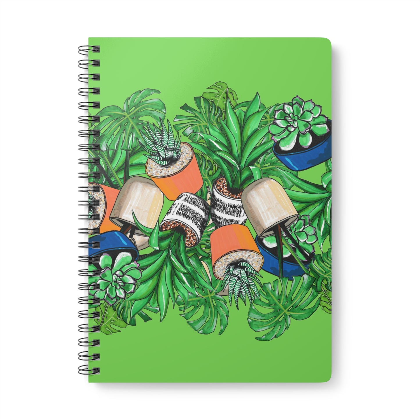 Botanical Succulents A5 Spiral Notebook