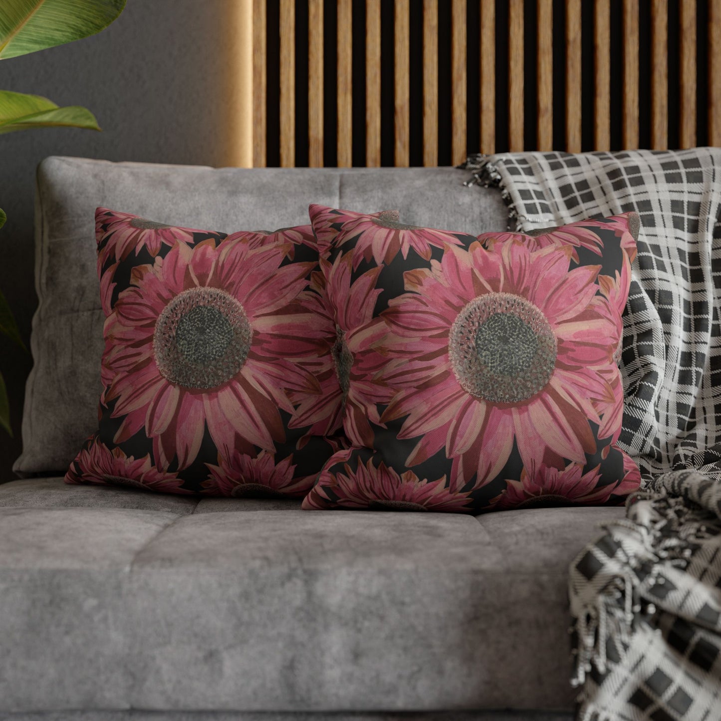 Pink Sunflowers Pillowcase