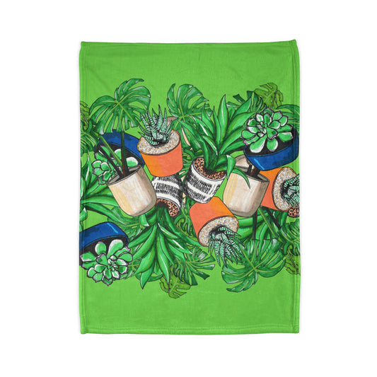 Botanical Succulent Blanket
