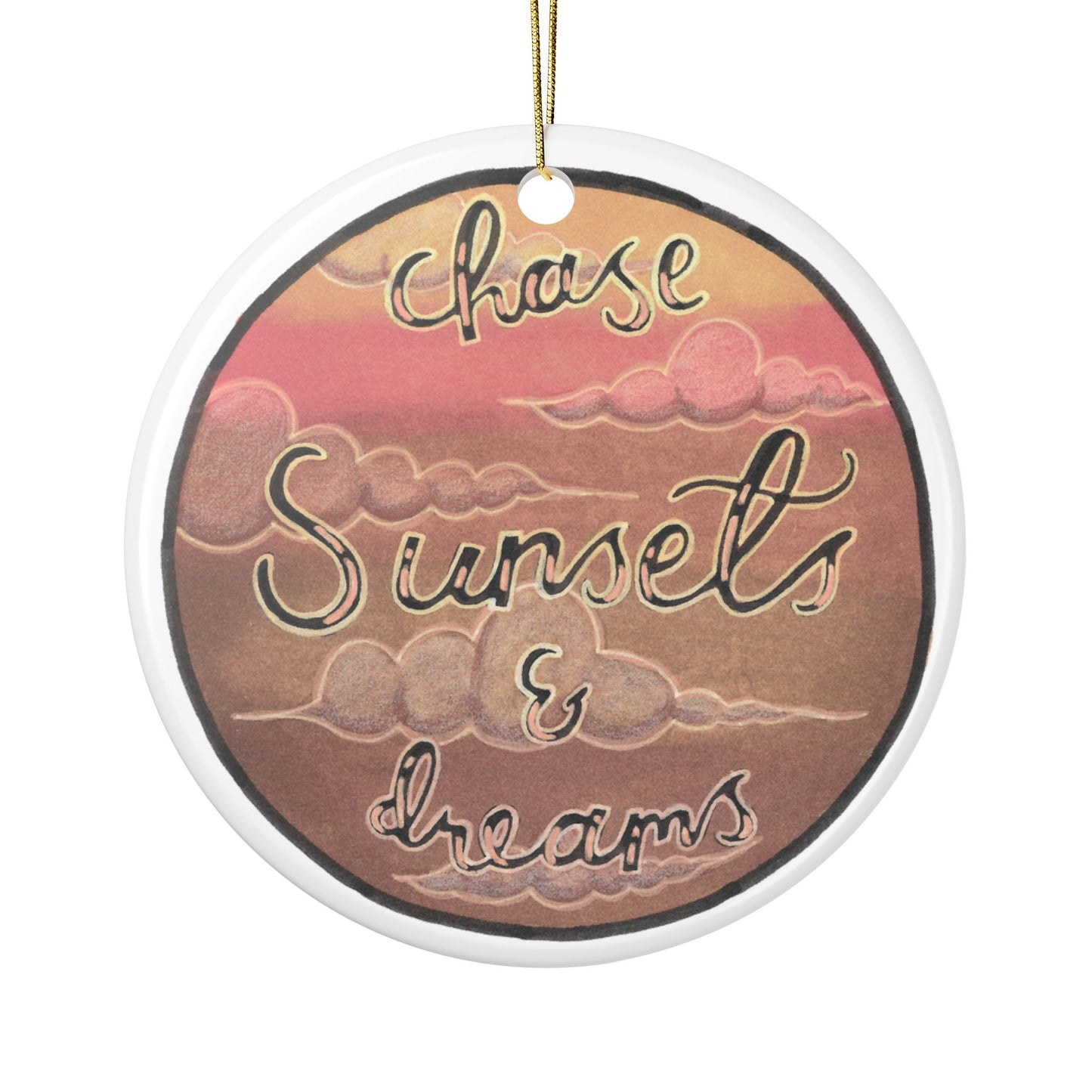 Chase Sunsets and dreams Ceramic Ornament