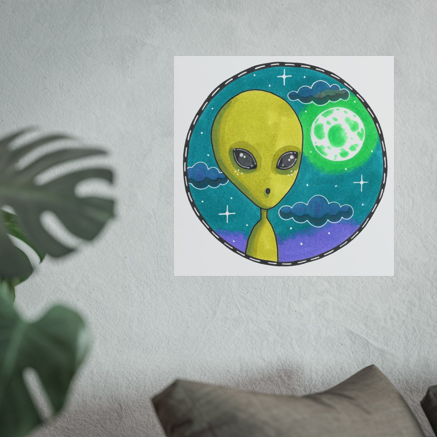 Alfred the Alien Art Poster