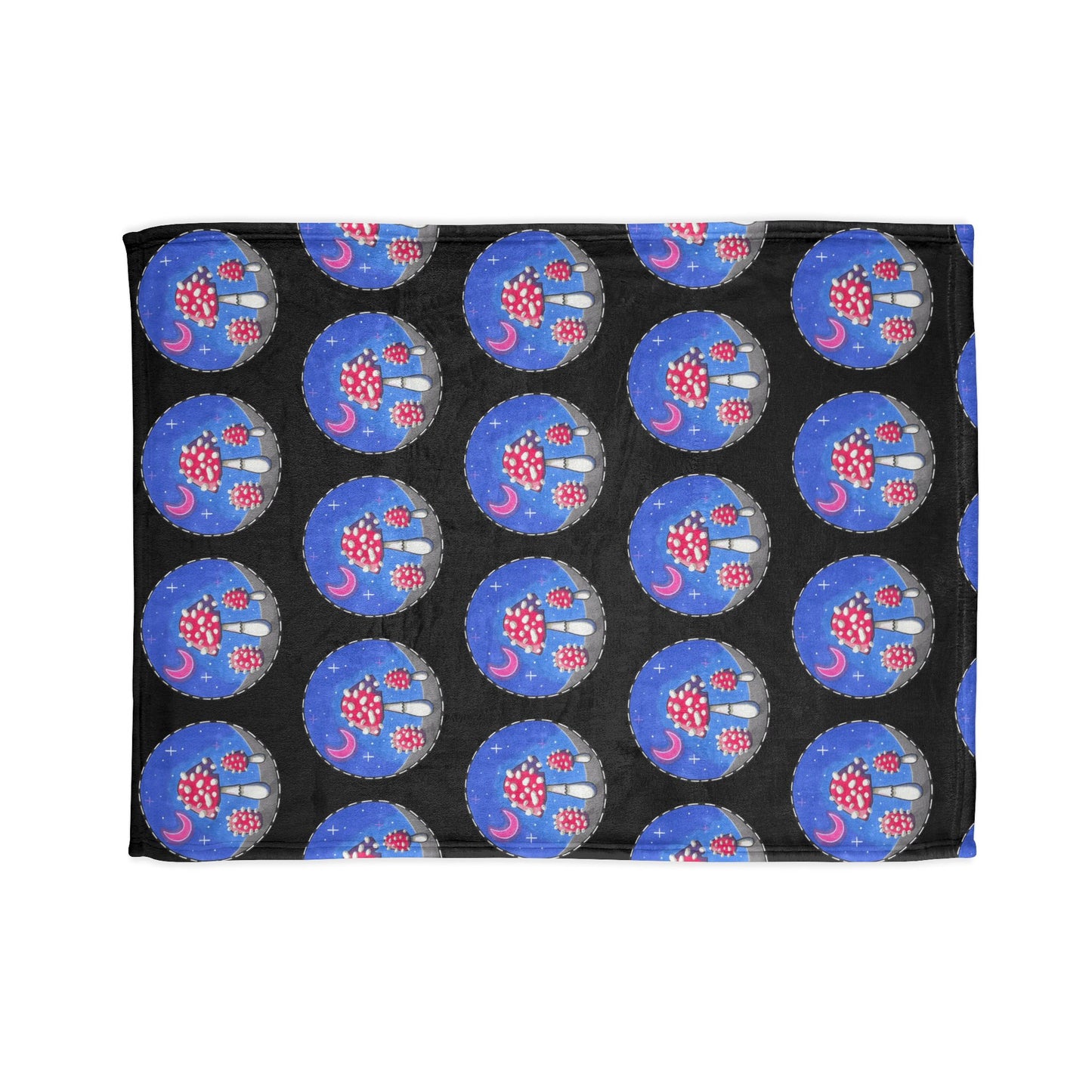 Psychedelic Mushroom Fleece Blanket