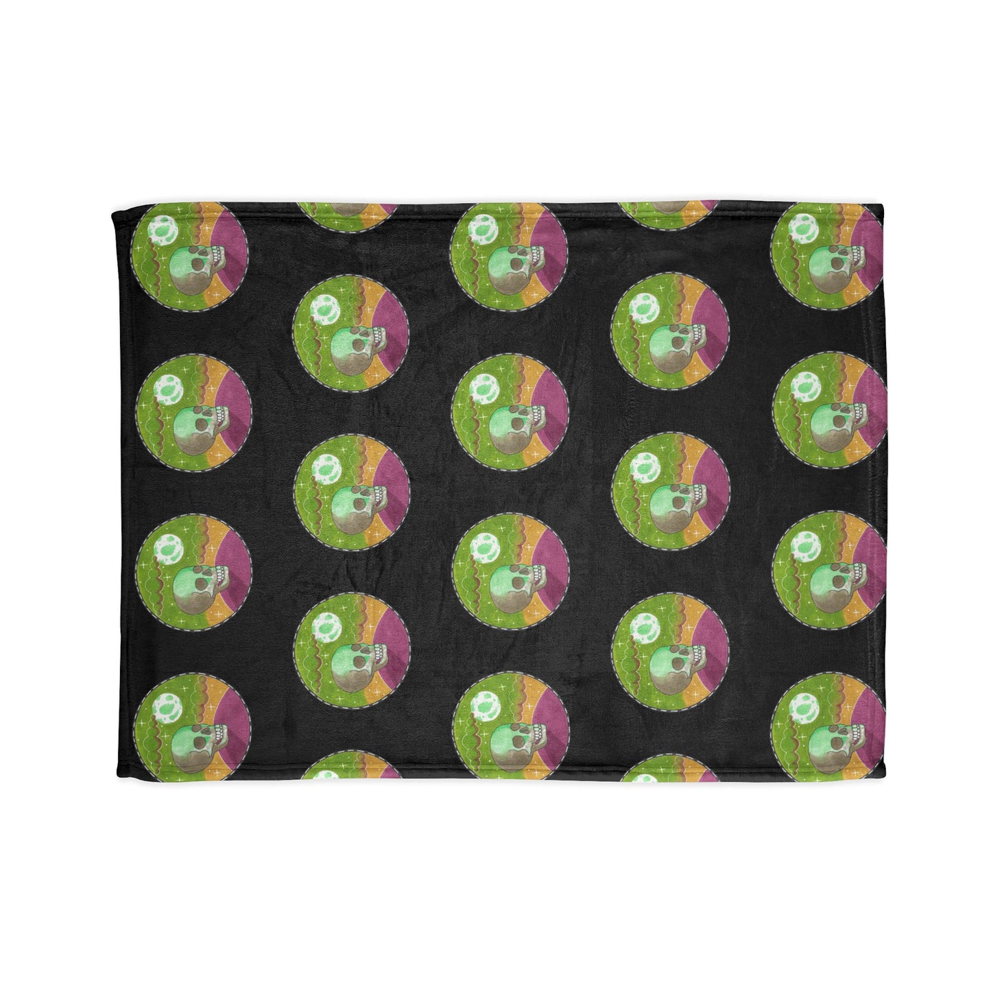 Psychedelic Skull Pattern Blanket