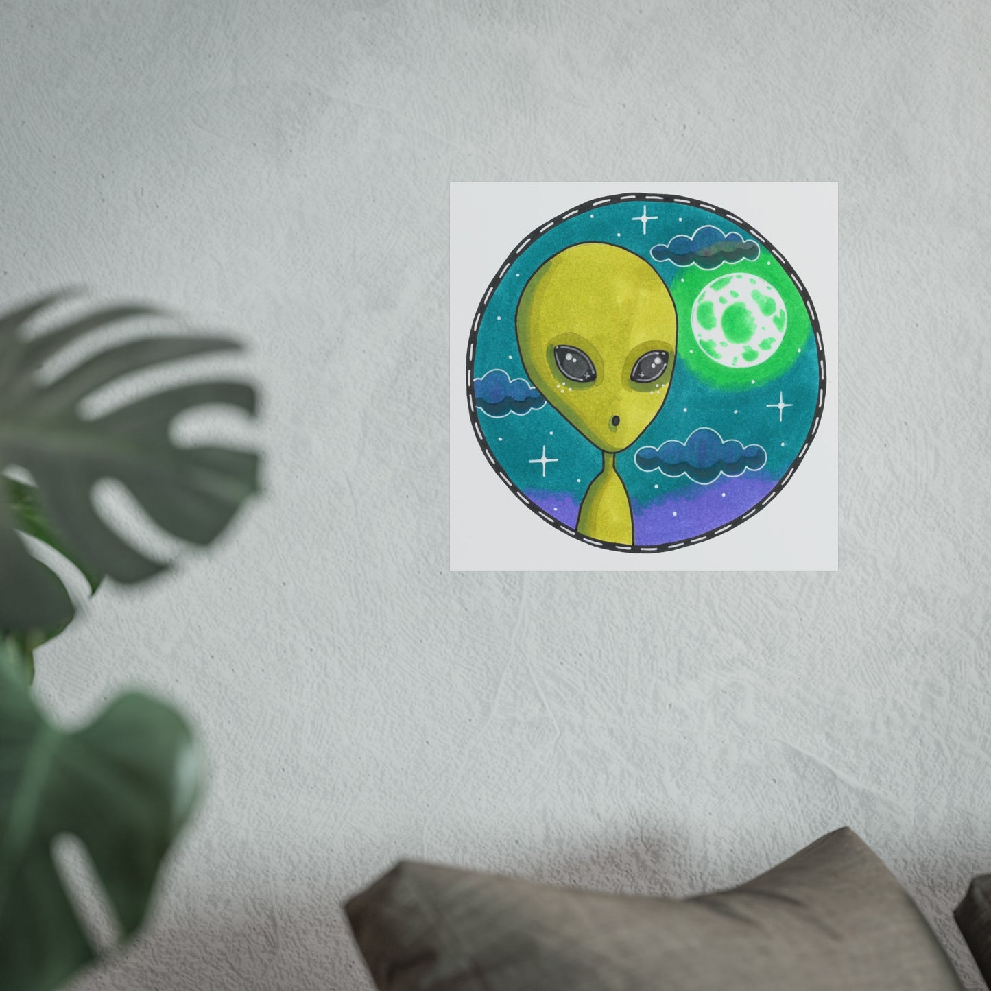 Alfred the Alien Art Poster