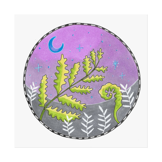 Moonlight Fern Moon Fine Art Poster