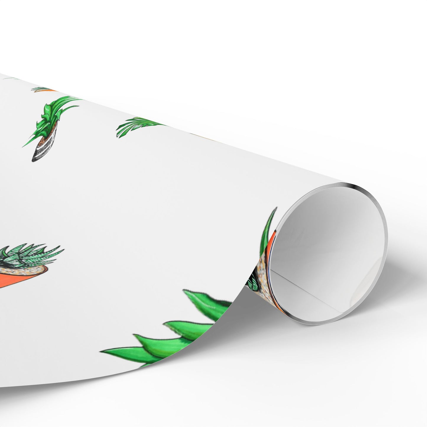 Plant Lovers Pattern Wrapping Paper – Potted Succulents Gift Wrap