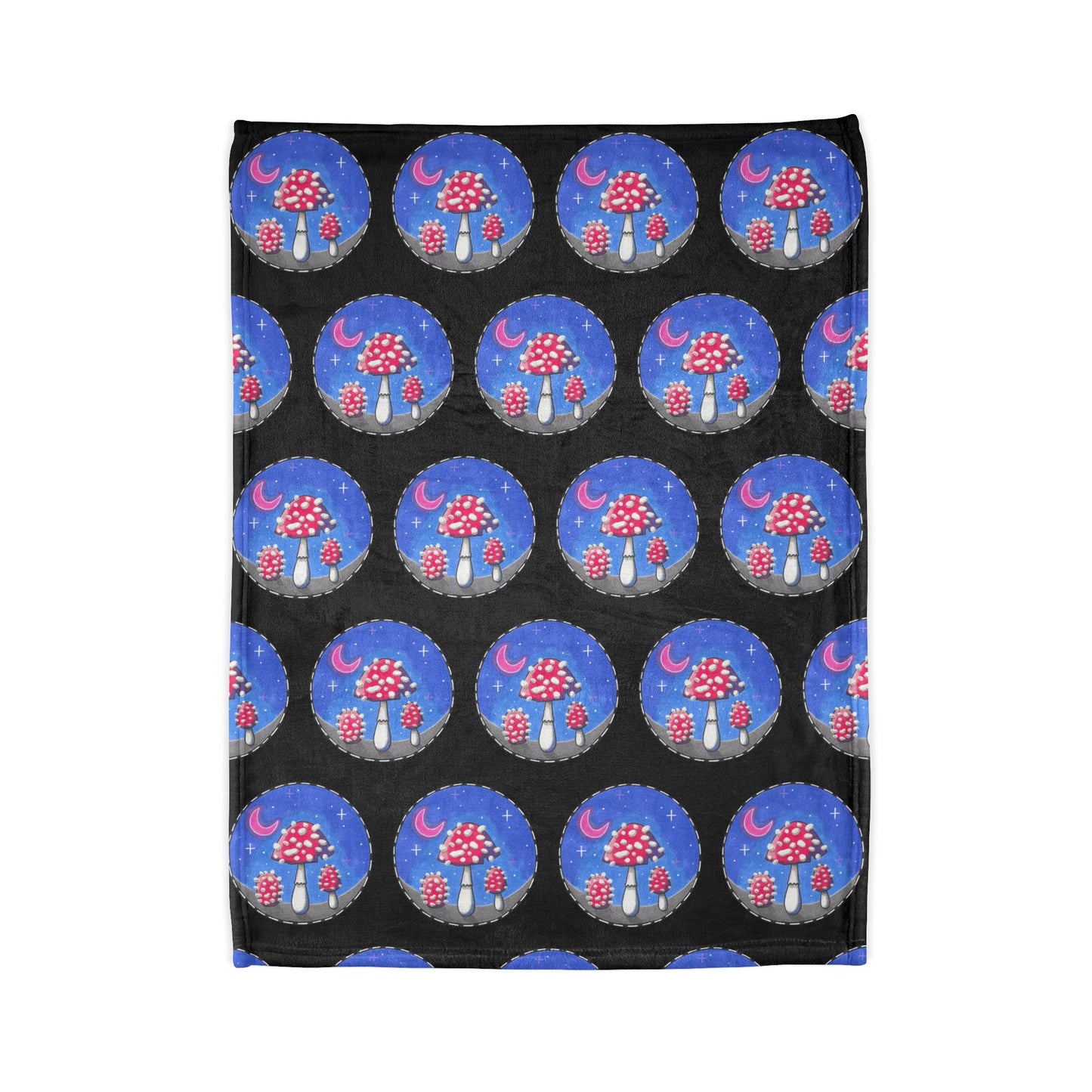 Psychedelic Mushroom Fleece Blanket