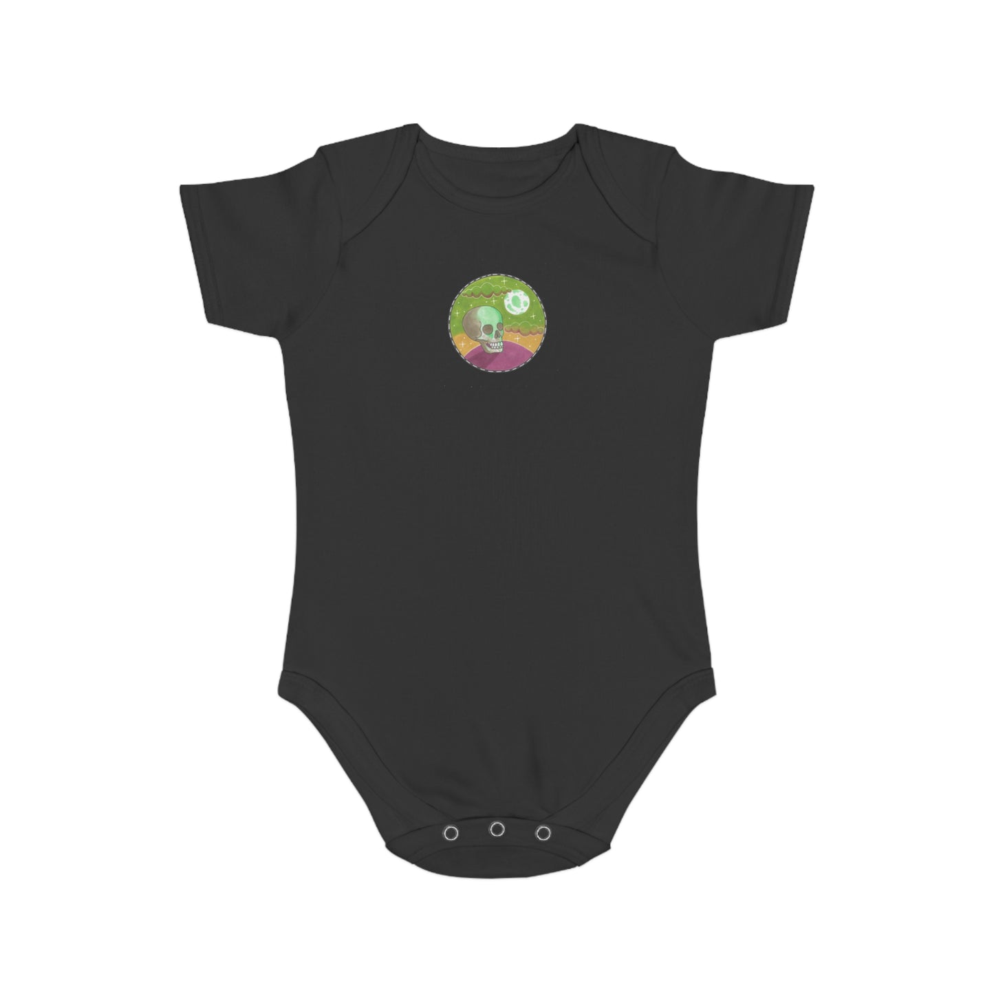 Psychedelic Skull Baby Bodysuit