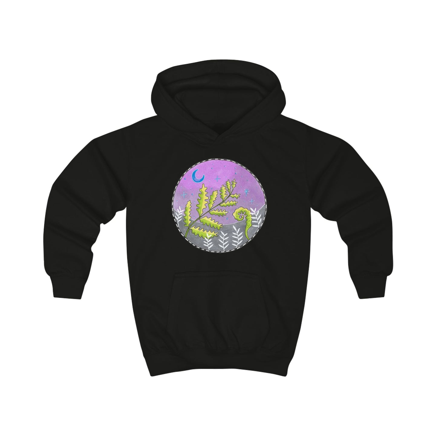 Moonlight Fern Kids Hoodie