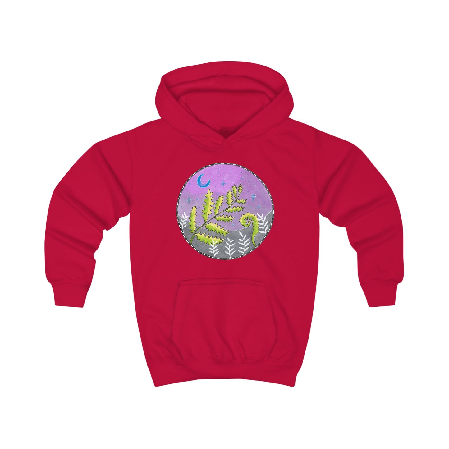 Moonlight Fern Kids Hoodie