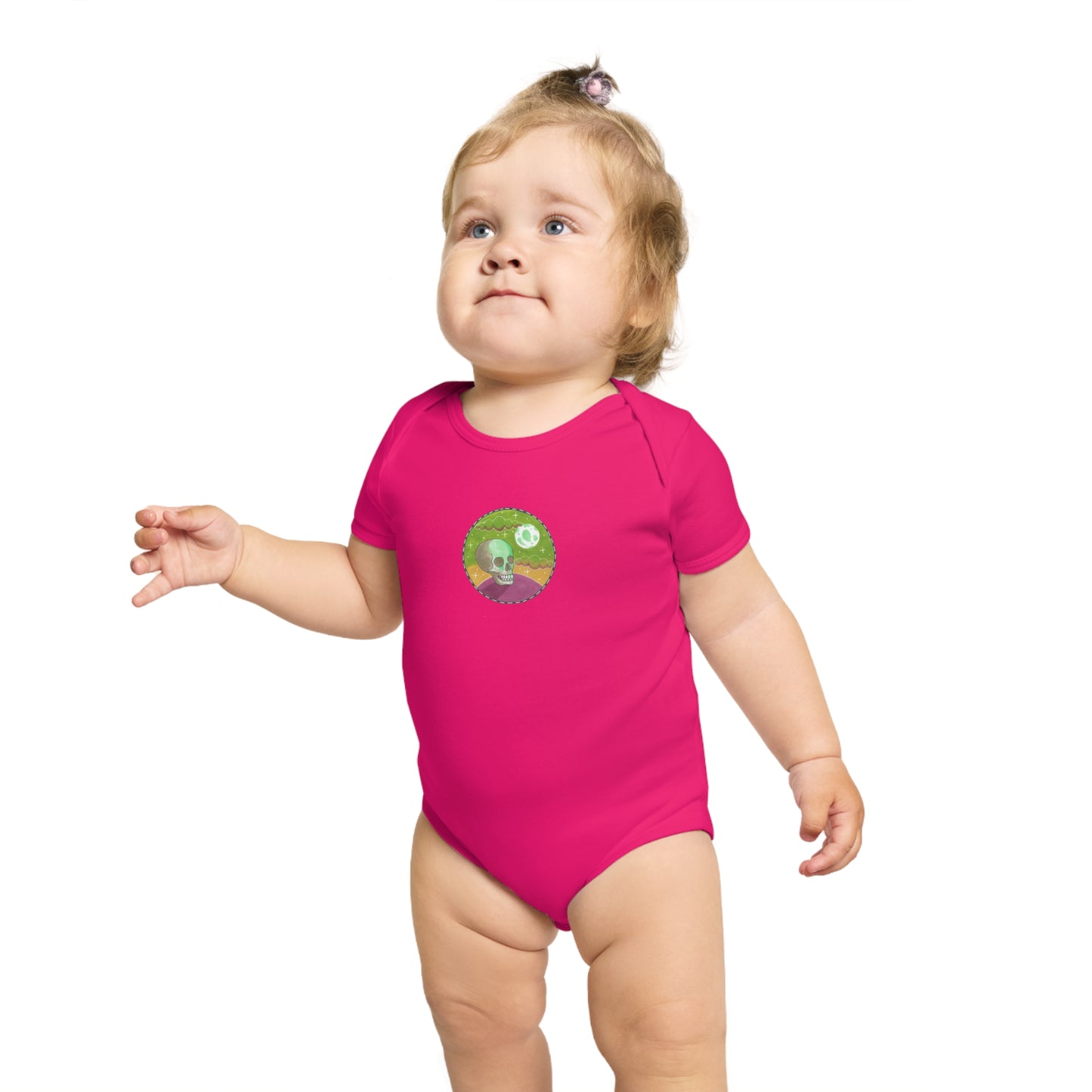 Psychedelic Skull Baby Bodysuit