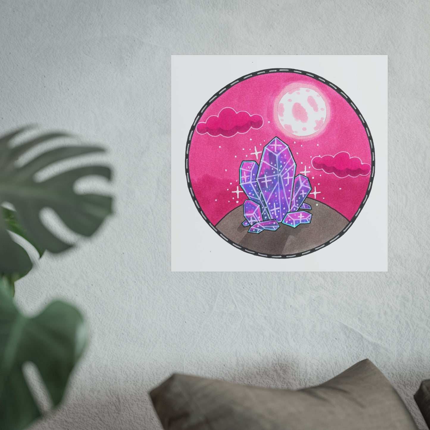 Psychedelic Crystal Art Poster