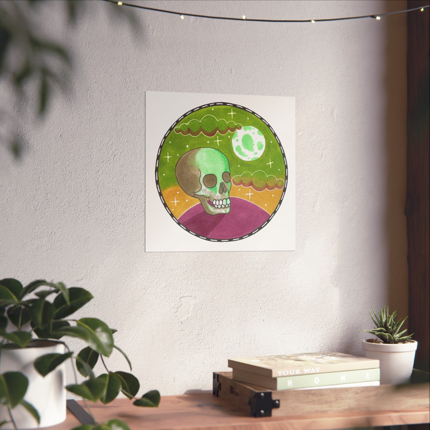 Psychedelic Skull Poster