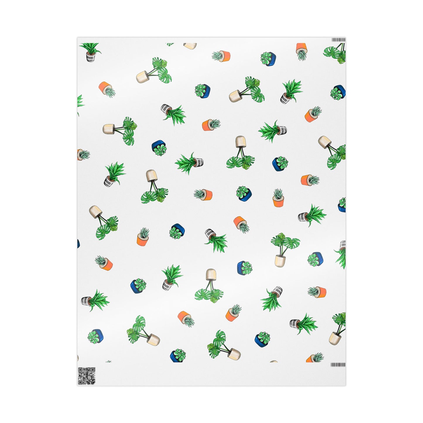 Plant Lovers Pattern Wrapping Paper – Potted Succulents Gift Wrap