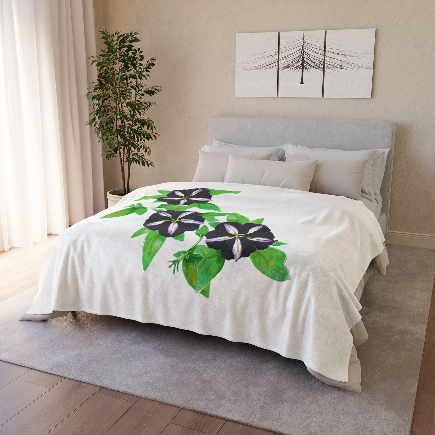 Morning Glory Throw Blanket